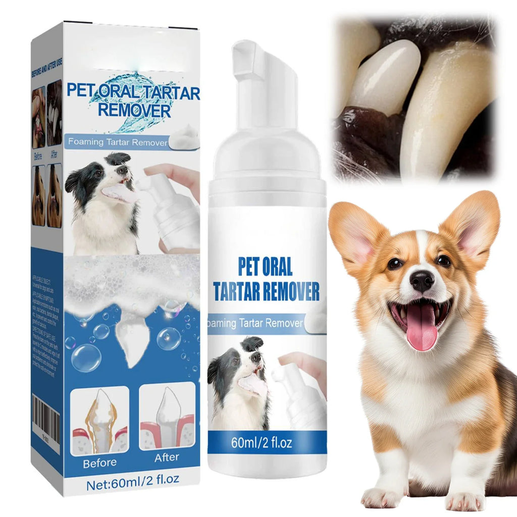 Pet Dental Foam Spray – Tartar Remover for Dogs & Cats 60ml Pet Dental Spray Qme