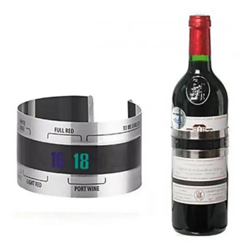 Wine Bottle Collar Thermometer – LCD Snap-On Bar Tool Wine Bottle Thermometer Qme