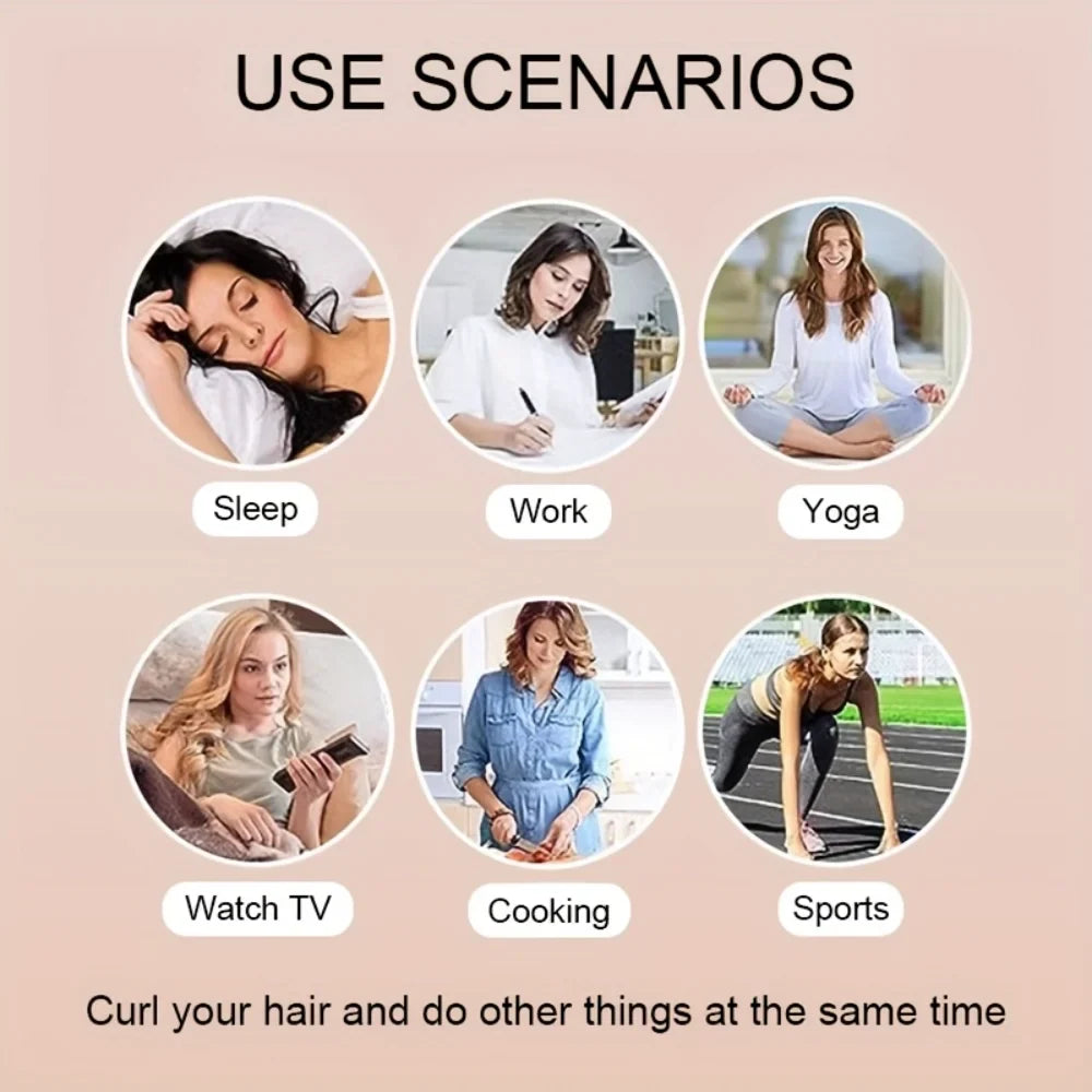 Satin Heatless Curling Headband – Overnight No-Heat Hair Rollers Heatless Hair Curler Qme