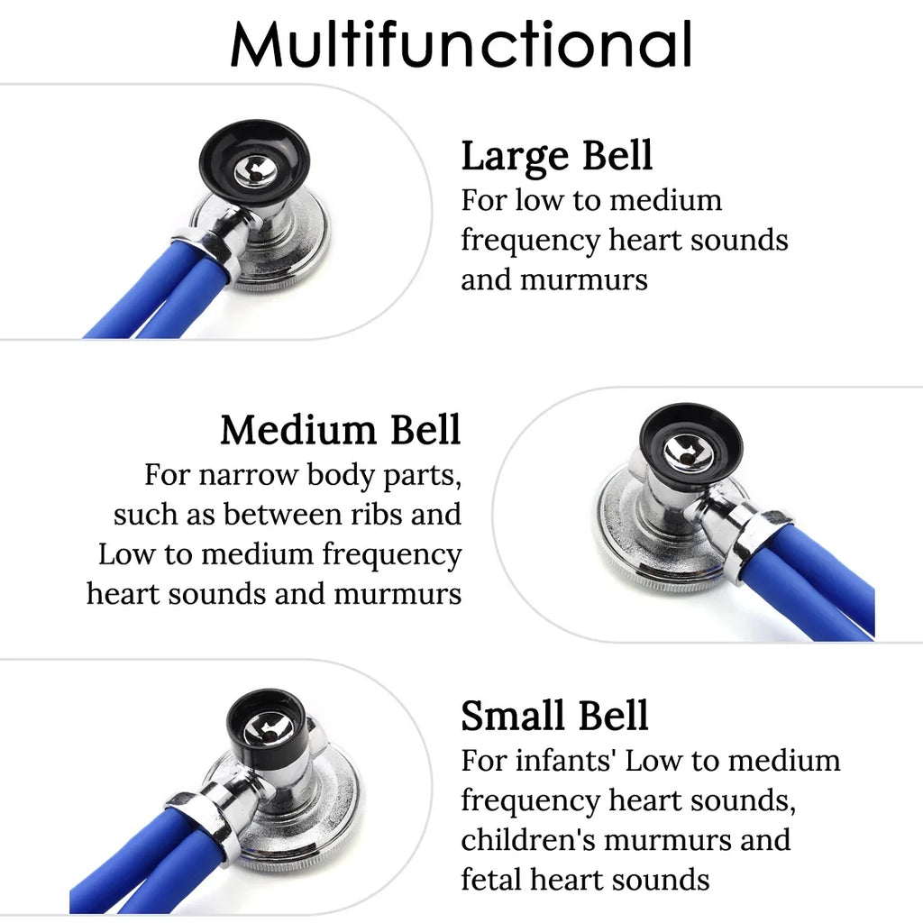 Dual Head Stethoscope – Adult & Pediatric Cardiology Medical Stethoscope Qst