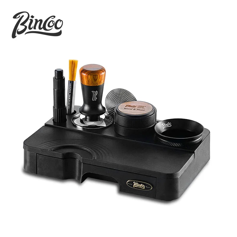 BINCOO Espresso Tamper, Distributor & Knock Box Set 51-58mm Espresso Barista Set Qst