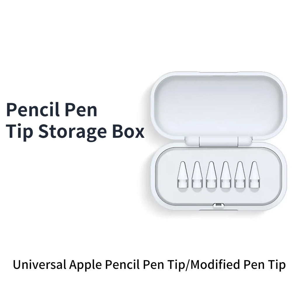 Apple Pencil Tip Storage Box – Compatible Gen 1 & 2 Pencil Tip Storage Box Qme WHITE