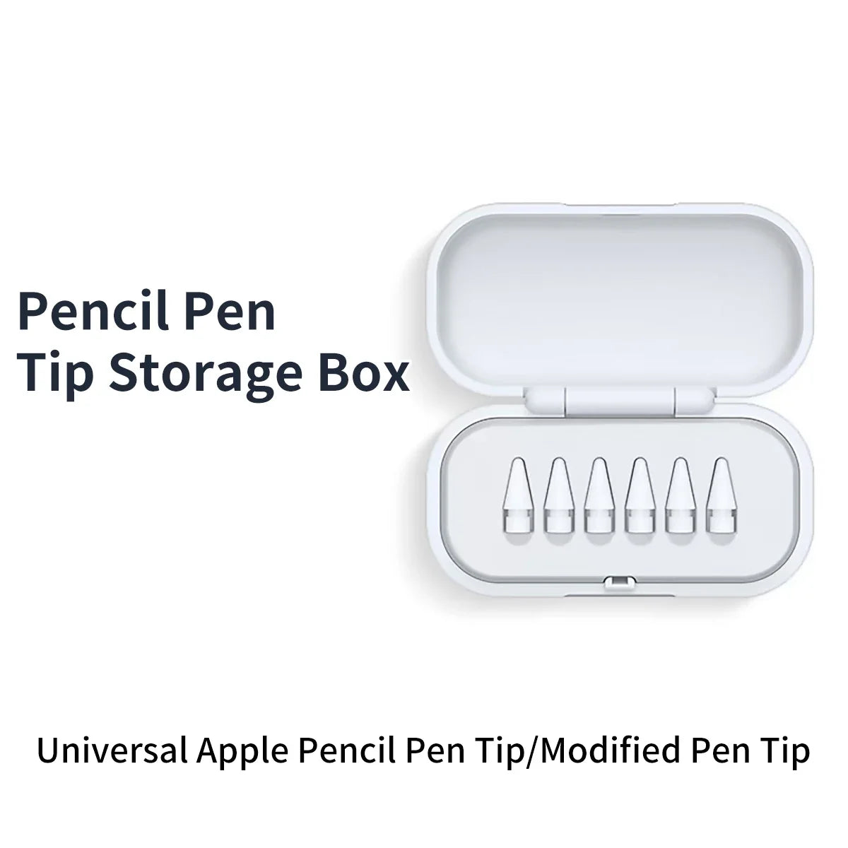 Apple Pencil Tip Storage Box – Compatible Gen 1 & 2 Pencil Tip Storage Box Qme WHITE