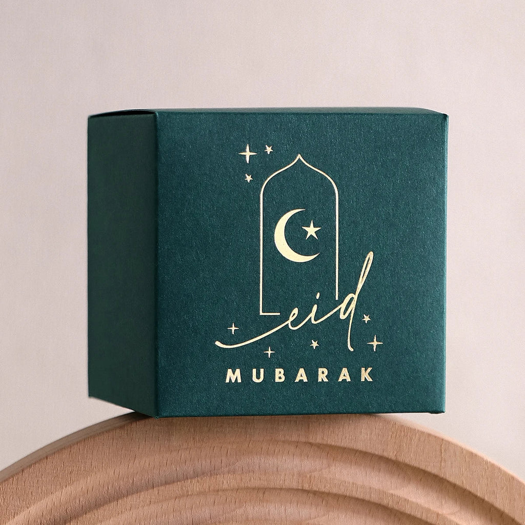 10 Elegant Mini Gift Boxes | Gold Crescent Star Design Mini Gift Boxes Qme