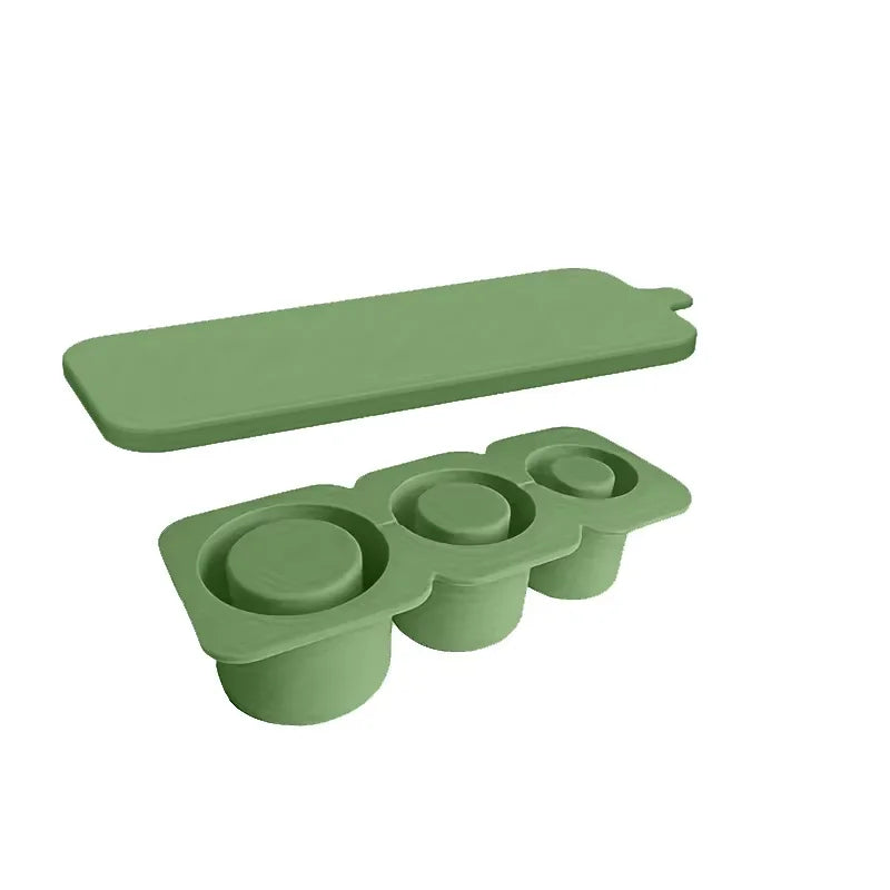 3-Grid Silicone Ice Mold for Stanley Cup – Large Capacity Silicone Ice Mold Qst Dark Green