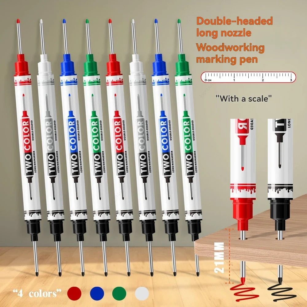 Double-Tip Deep Hole Art Markers – Long Nib, Waterproof Art Markers Qme