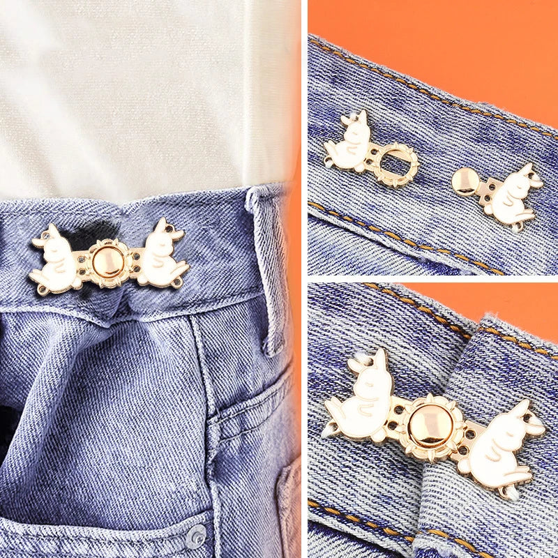 Adjustable Jeans Waist Buckle – Detachable Metal Belt Button Belt Buckle Qst