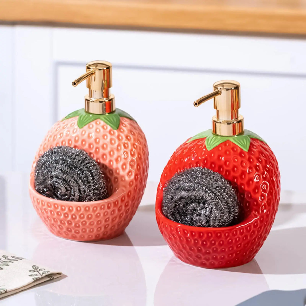 Strawberry Soap Dispenser 20 oz Liquid Lotion Pump Container Soap Dispenser Qme