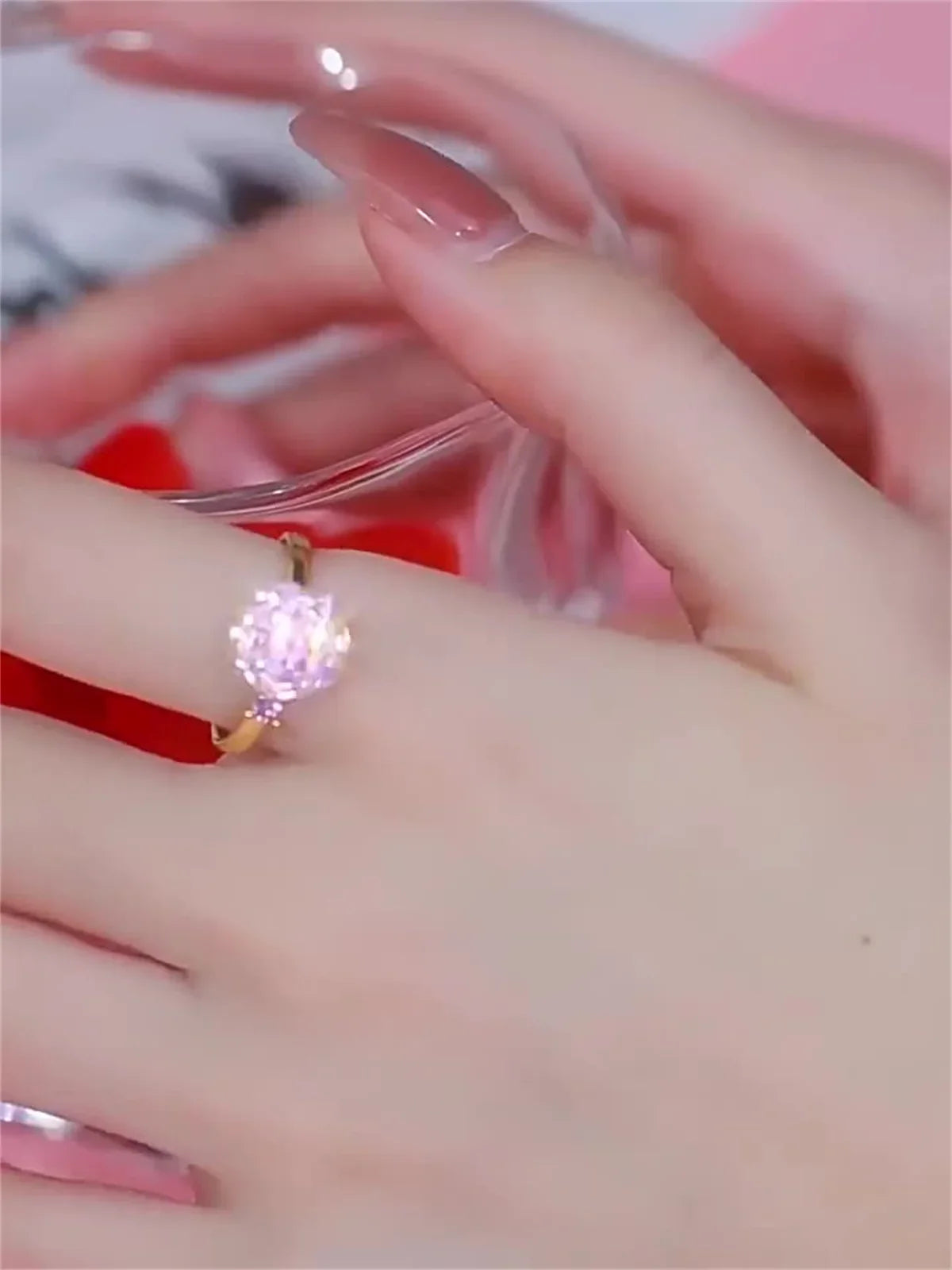 Women's Spinning Opal Crystal Ring – Rotatable Fashion Jewelry Spinning Fashion Ring Qme