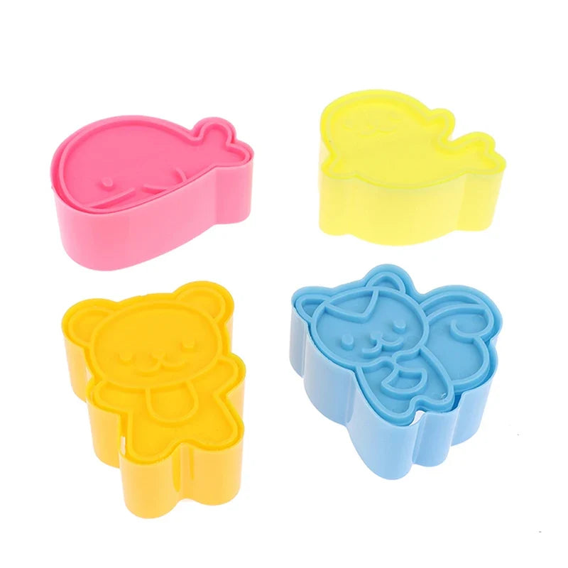 Mini Animal Cookie Cutters Set – Dolphin, Bear, Seal & Squirrel Cookie Cutter Set Qme