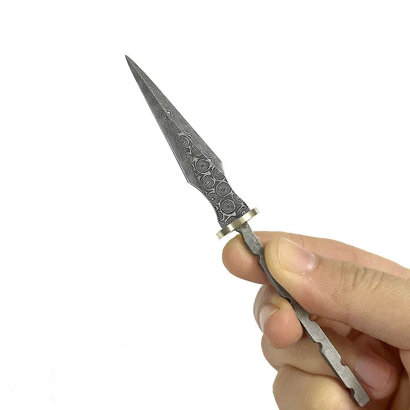 Damascus Steel Pu-erh Tea Knife Blank – DIY Rosette Cutter Tea Knife Blank Qst
