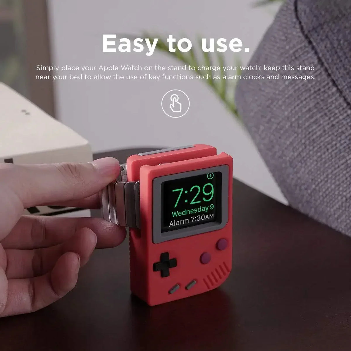 Apple Watch Charger Stand – Retro Silicone Desktop Holder Watch Charger Stand Qme