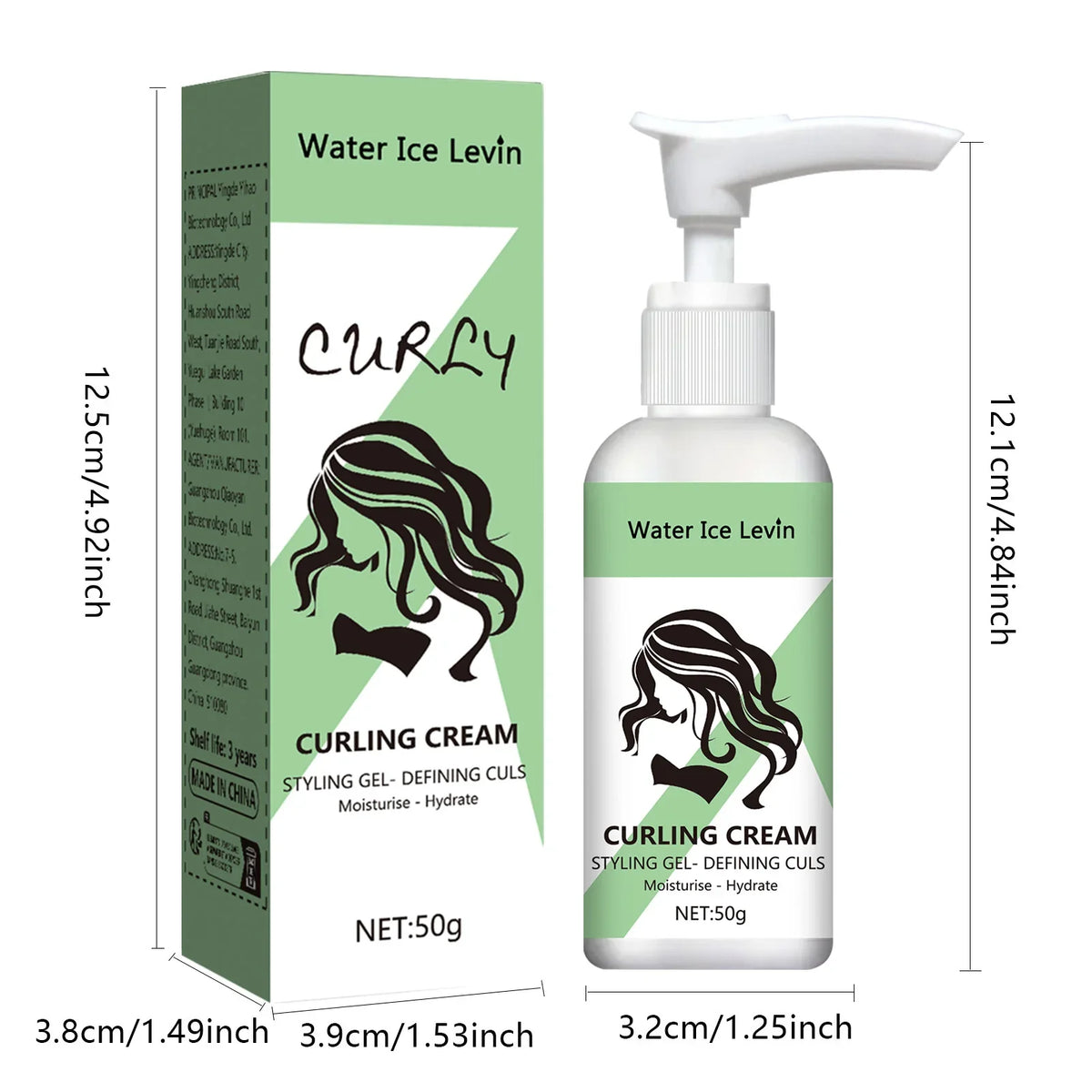 Curly Hair Moisturizing Styling Cream & Conditioner | Qme Curl Styling Cream Qme
