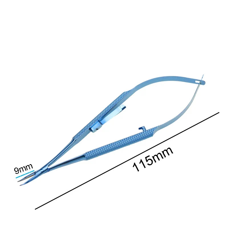 Titanium Alloy Castroviejo Needle Holder with Lock | No Forceps Needle Holder Tool Qme Silver