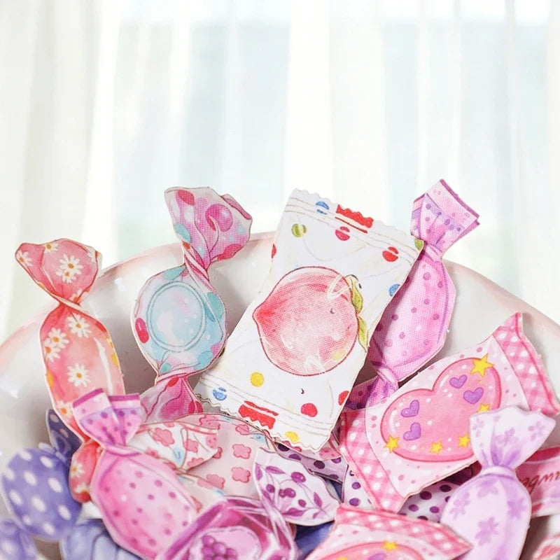 Candy Shaped Sweet Stickers for Junk Journal & Scrapbooking Decorative Sticker Pack Qme
