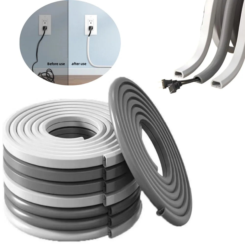 Arc Floor Cable Protector Flexible PVC Self-Adhesive Wire Tray Floor Cable Protector Qme