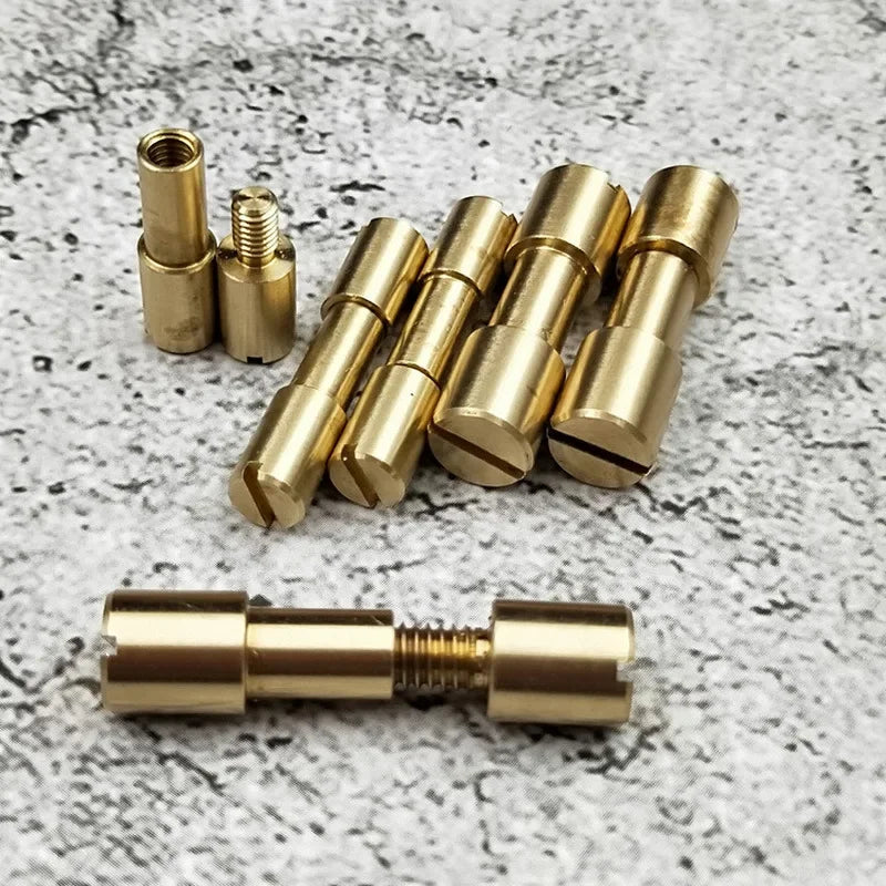 Brass Rivet Screws 4Pcs – DIY Knife Handle Fastener Hardware Rivet Screw Fasteners Qst