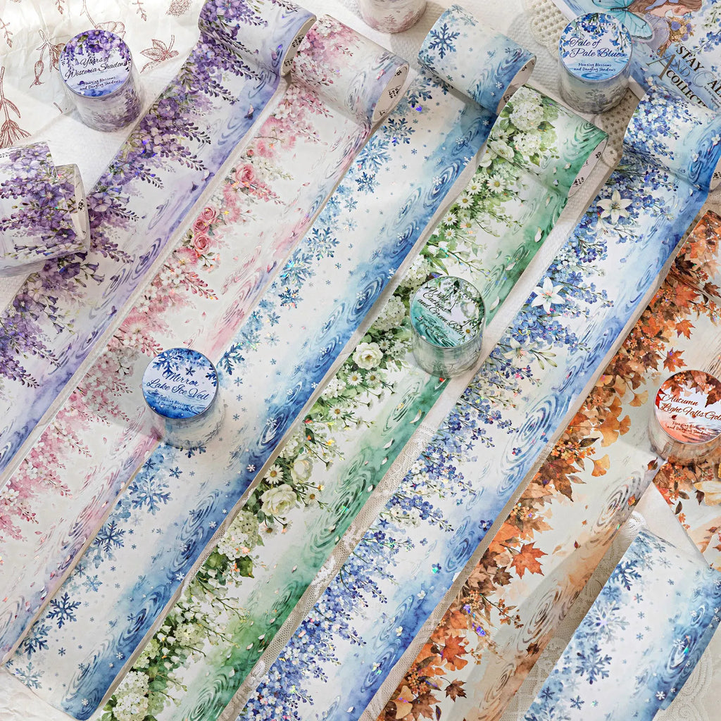 Floral Tassel Washi Tape – DIY Journal, Scrapbook & Collage Decorative Craft Tape Qme