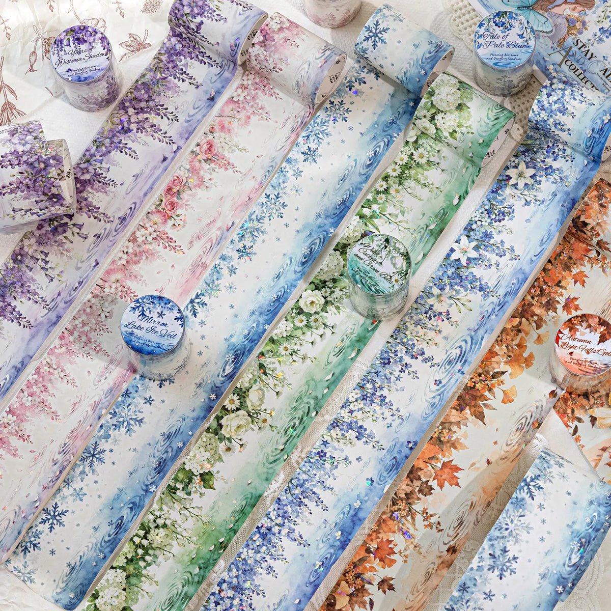 Floral Tassel Washi Tape – DIY Journal, Scrapbook & Collage Decorative Craft Tape Qme