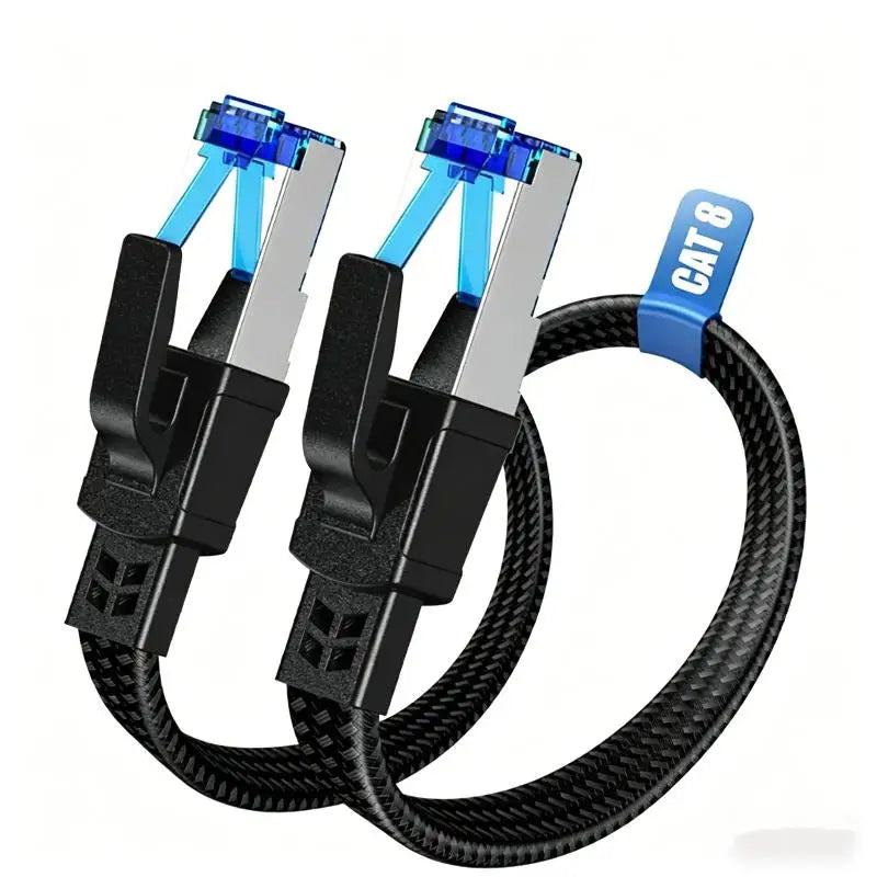Cat8 Ethernet Cable 40Gbps 2000MHz High-Speed Patch Cord RJ45 Ethernet Patch Cord Qme