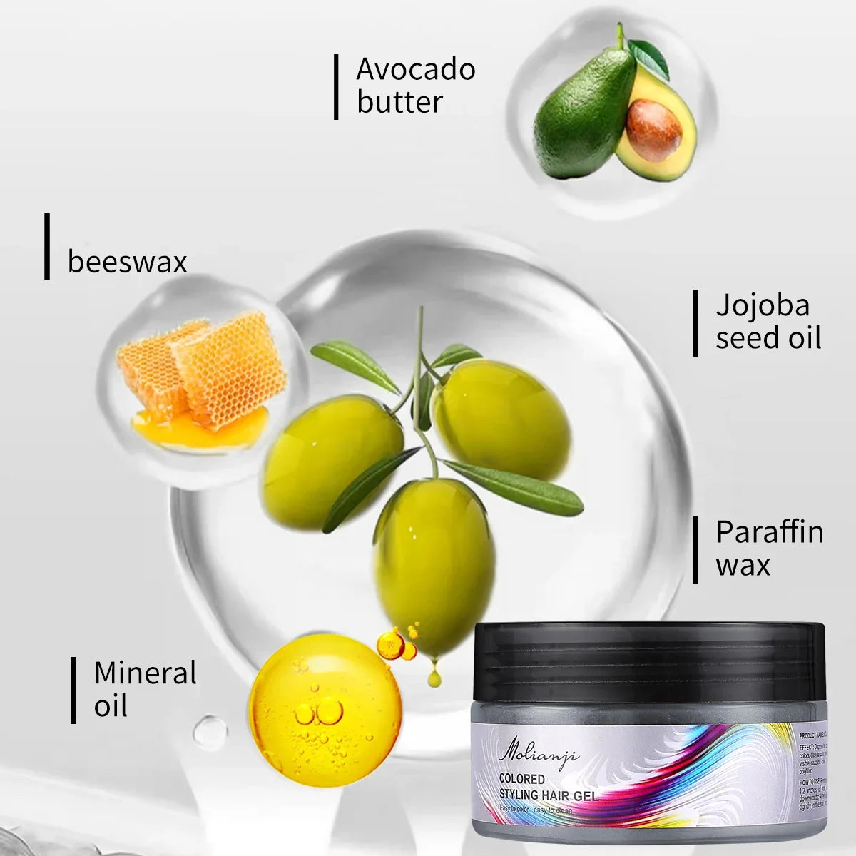 Hair Dye Styling Wax – Long-Lasting, 9 Color Options Hair Dye Wax Qme