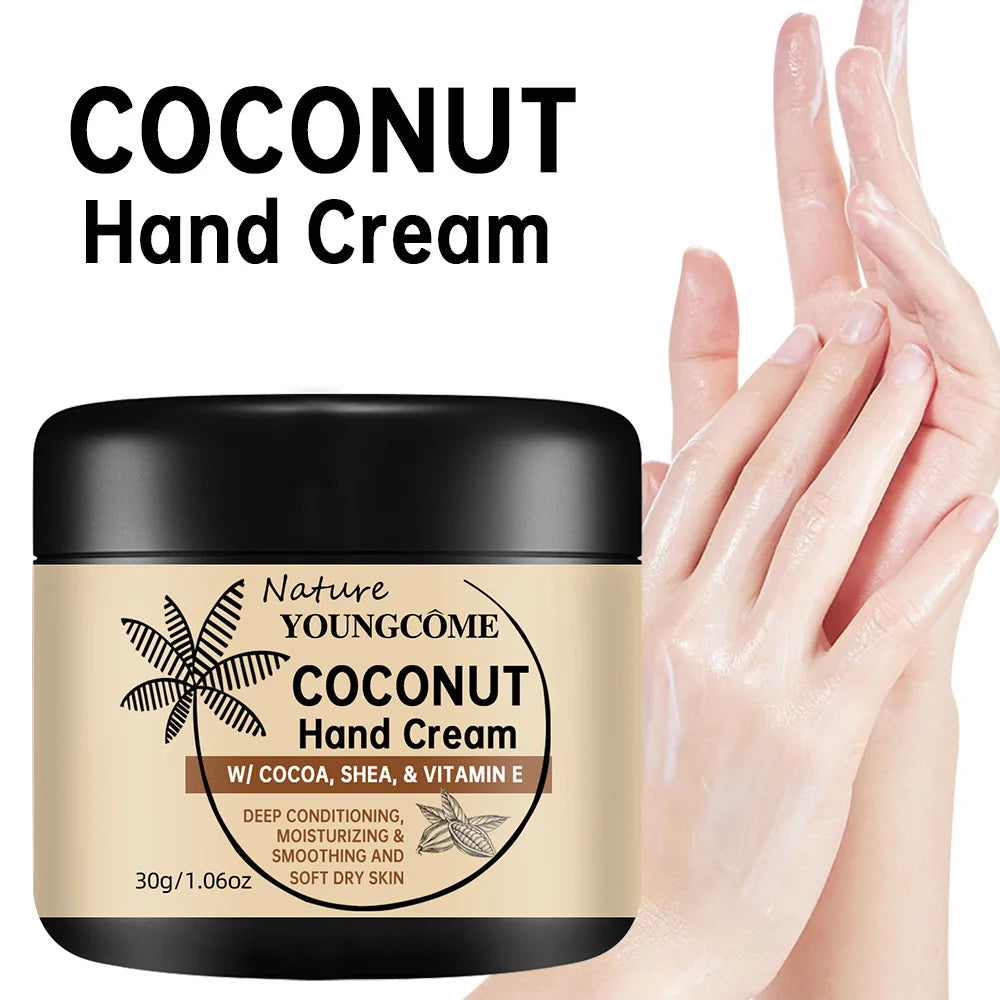 YOUNGCOME Coconut Oil Hand Cream – Moisturizing & Anti-Aging Hand Cream Qst