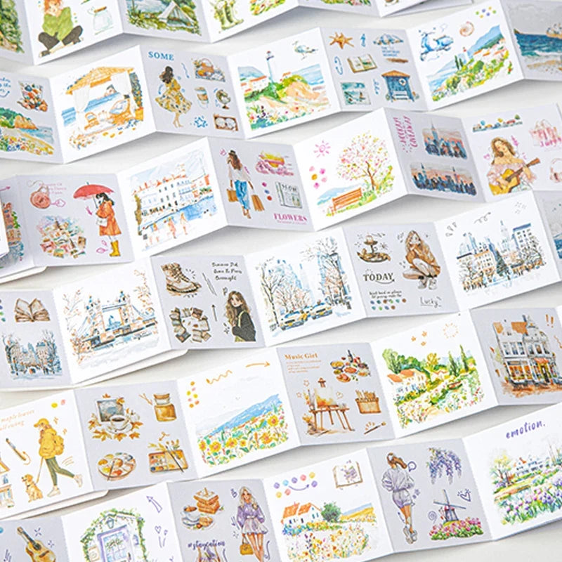 10 Sheets Travel Die-Cut Scrapbook Stickers – DIY Planner Decor Die-Cut Sticker Sheets Qme