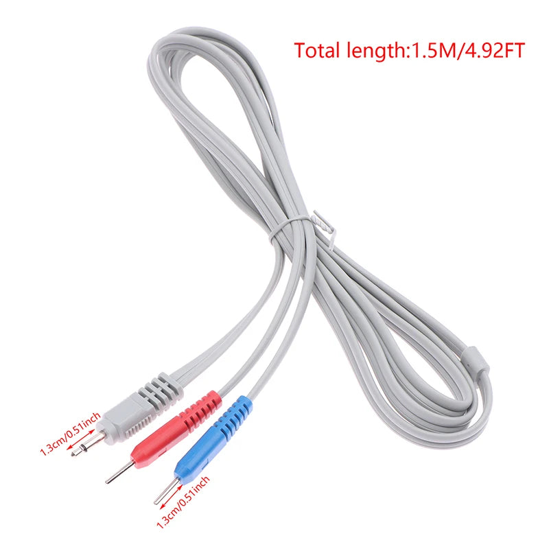 1.5M TENS EMS Electrode Lead Wires Standard Pin Connector TENS EMS Accessories Qst