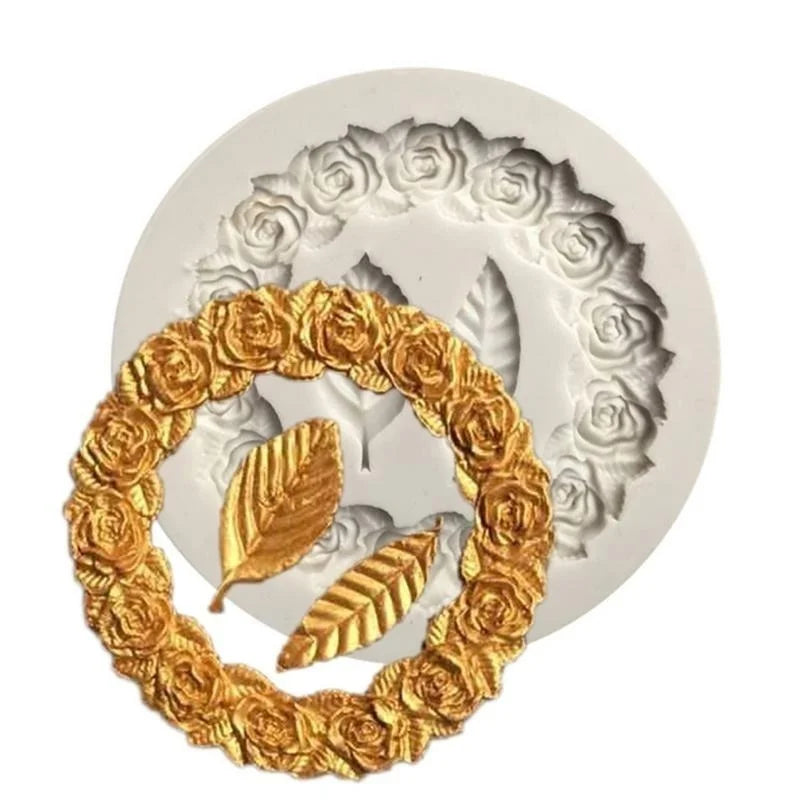 Rosette Leaves Silicone Mold – Cake, Chocolate & Sugar Art Silicone Baking Mold Qme