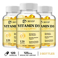 Coolkin Vitamin D3 Supplement – Immune & Muscle Support Vitamin D3 Supplement Qst 120 Capsule-3bottles