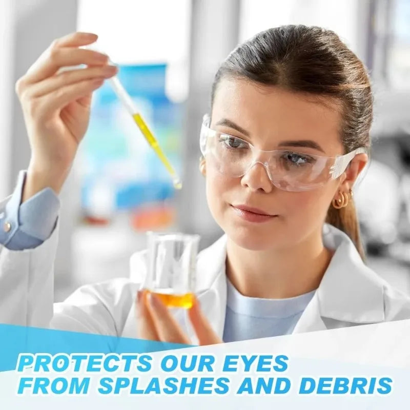 Safety Goggles Anti-Splash Anti-Dust Impact Resistant | 10pk Safety Goggles Qme