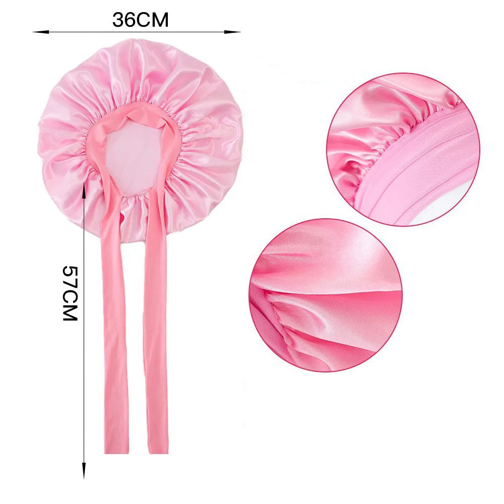 Women's Satin Sleep Cap Night Hair Bonnet – 5 Colors Satin Sleep Bonnet Qme