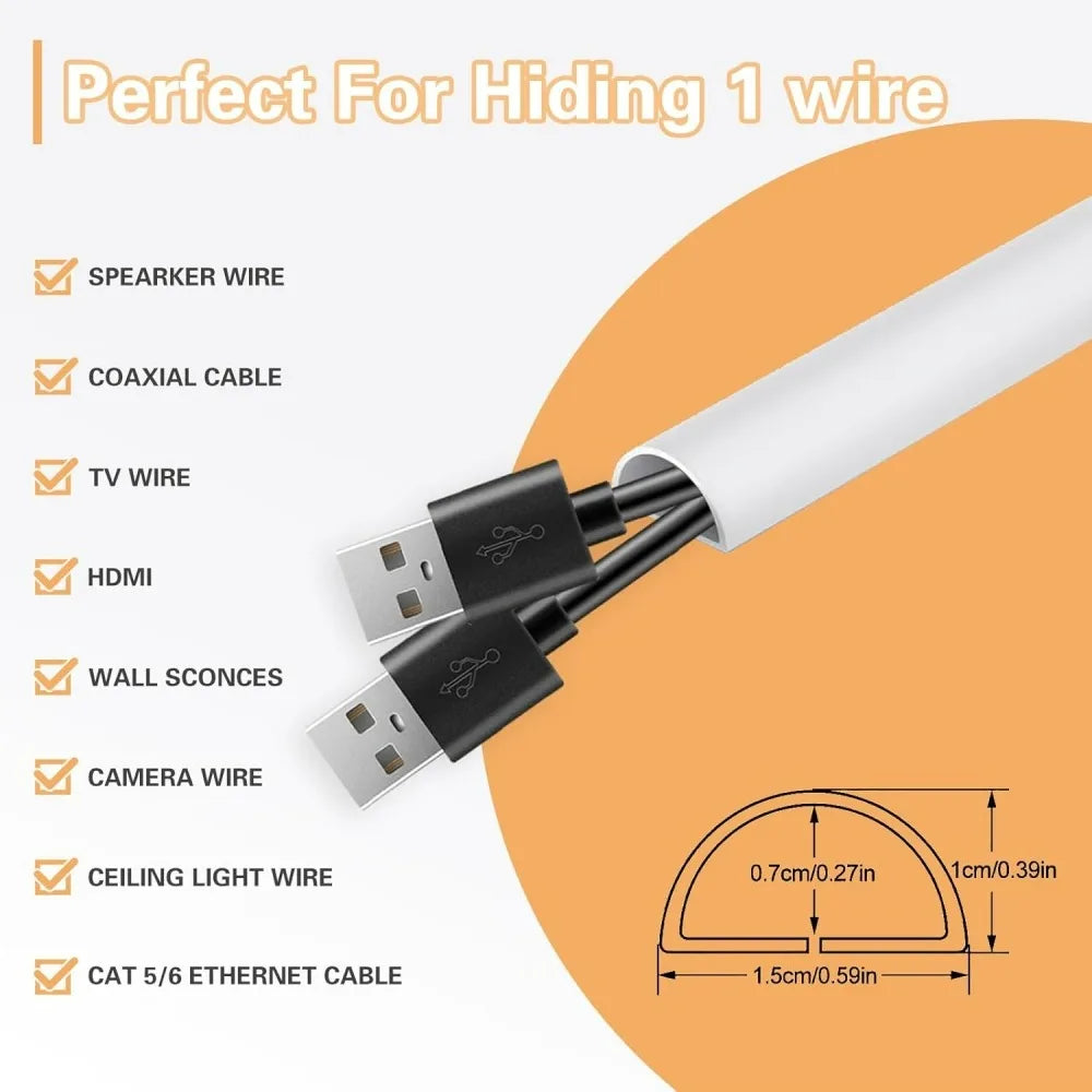 Arc Floor Cable Protector Flexible PVC Self-Adhesive Wire Tray Floor Cable Protector Qme