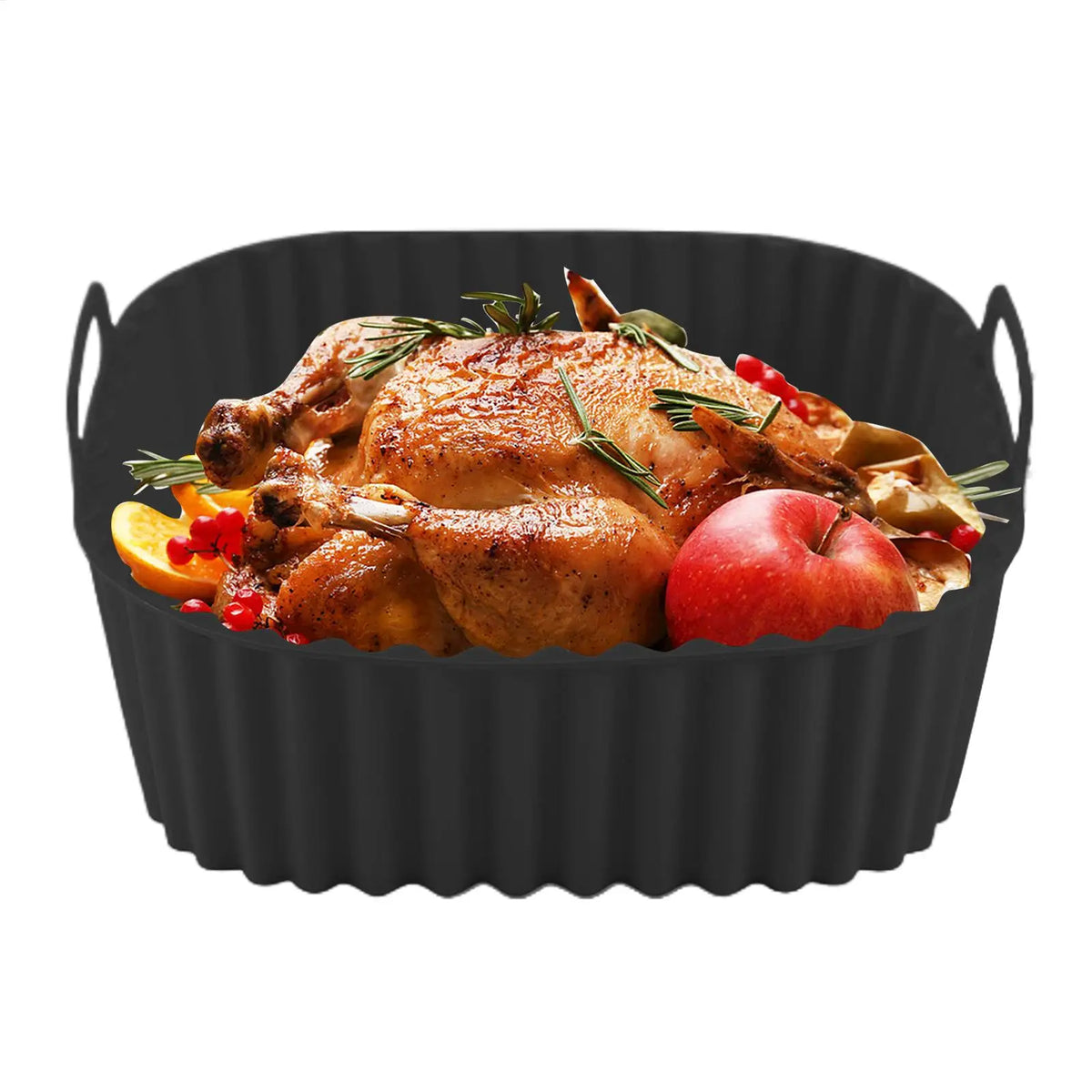 Silicone Square Air Fryer Liner Non-Stick Baking Tray 8.27" Silicone Air Fryer Liner Qme