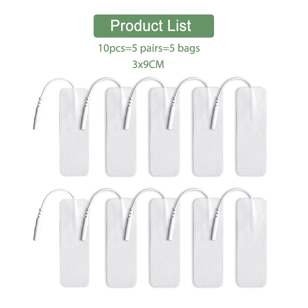 TENS EMS Electrode Pads Self-Adhesive Conductive Gel 10/20 Pcs Electrode Pads Qst 10Pcs 3x9CM