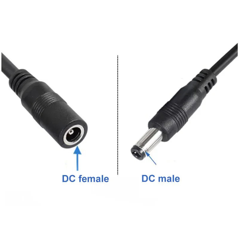 USB to DC Power Splitter Cable 5.5×2.5mm 22AWG 3A – 3-Pack DC Power Splitter Cable Qme