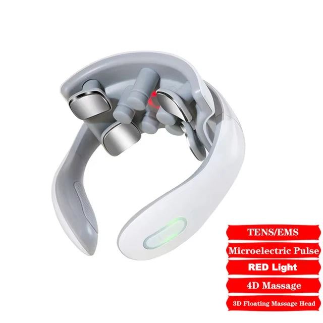 PAQIN Electric Neck Massager – Pulse, Vibration & Red Light Electric Neck Massager Qst Upgraded