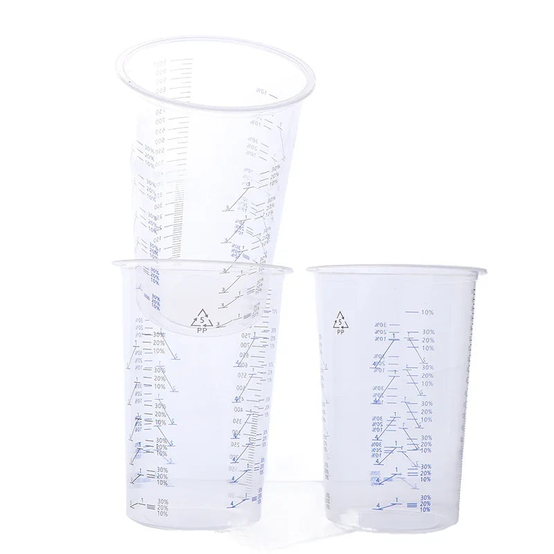 Calibrated Paint Mixing Cups | Plastic Pots for Accurate Mixing Paint Mixing Cups Qme
