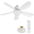 Silent Ceiling Fan with LED Light & Remote Control – E26/E27 LED Ceiling Fan Qme 30W E26 E27 Set