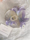 Lily Flower Double-Sided Hair Grip Clip | 3 Colors Hair Grip Clip Qme purple