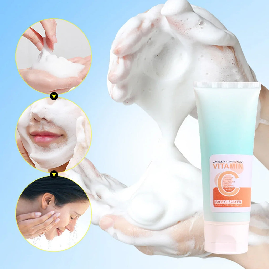 Vitamin C Facial Cleanser with Hyaluronic Acid | Qme Herbal Facial Cleanser Qme