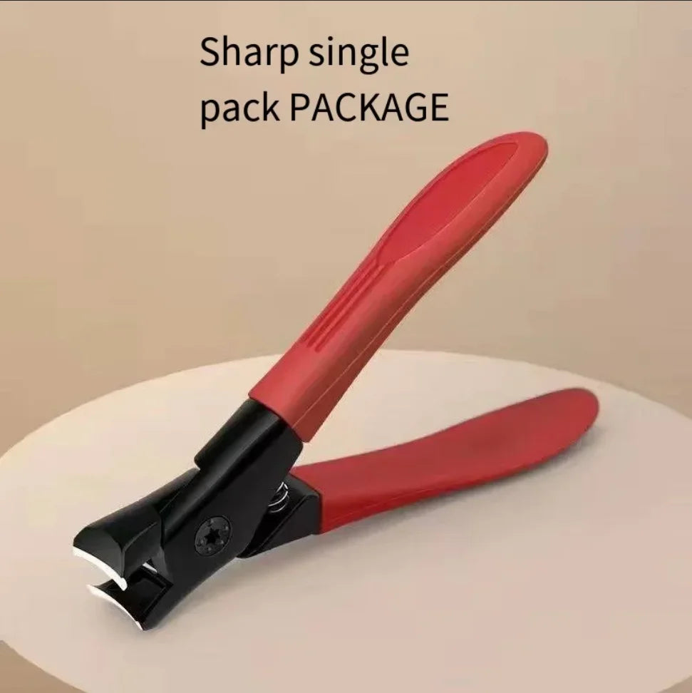 Large Opening Nail Clippers – Stainless Steel for Thick Nails Nail Clippers Qme Red single