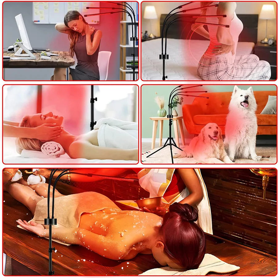 ZONGKUNG Red Light Therapy Device 660nm 850nm with Stand Red Light Therapy Lamp Qst