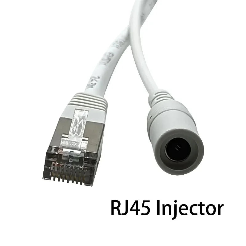 2-Pack Wide-Range PoE Injector 9V–56V Gigabit RJ45 DC Socket PoE Injector Qme