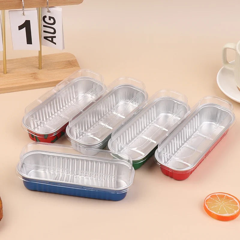 Mini Loaf Pans with Lids | Aluminum Foil Rectangle Cake Pan Set Mini Loaf Pan Set Qme