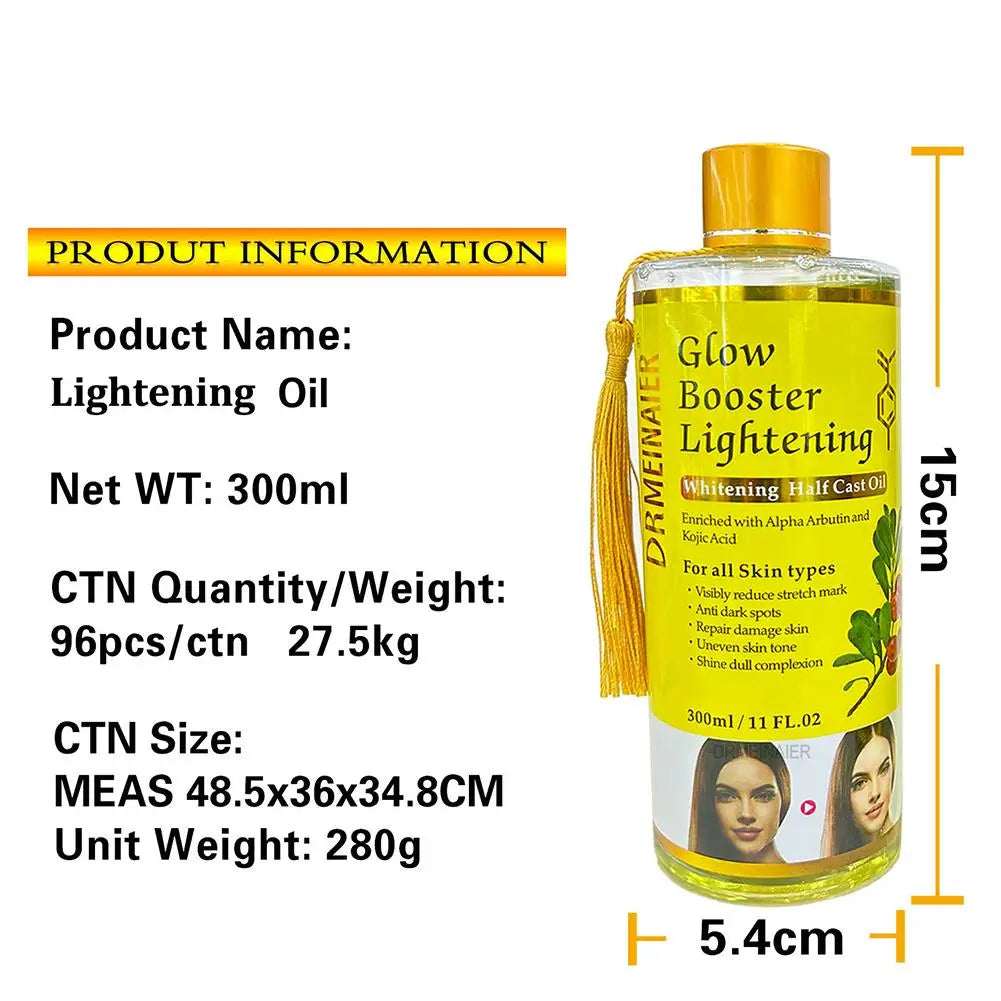 Kojic Acid Glow Booster Facial & Body Massage Oil Serum Brightening Body Serum Oil Qme