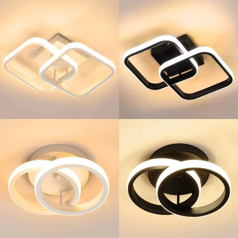 Modern LED Ceiling Lamp 3-Color Modes | Bedroom Chandelier LED Ceiling Lamp Qme