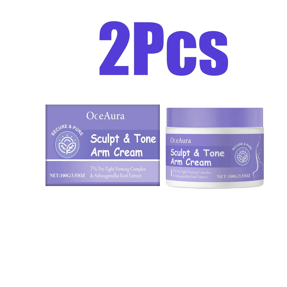 Sculpt & Tone Arm Firming Cream – Lifting & Smoothing Body Cream Arm Firming Cream Qme 2 x 100g Boxed