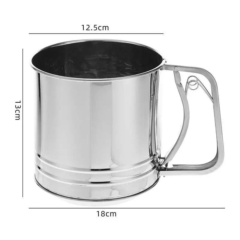 Stainless Steel Flour Sieve Cup & Powder Mesh Strainer Flour Sieve Strainer Qme A1