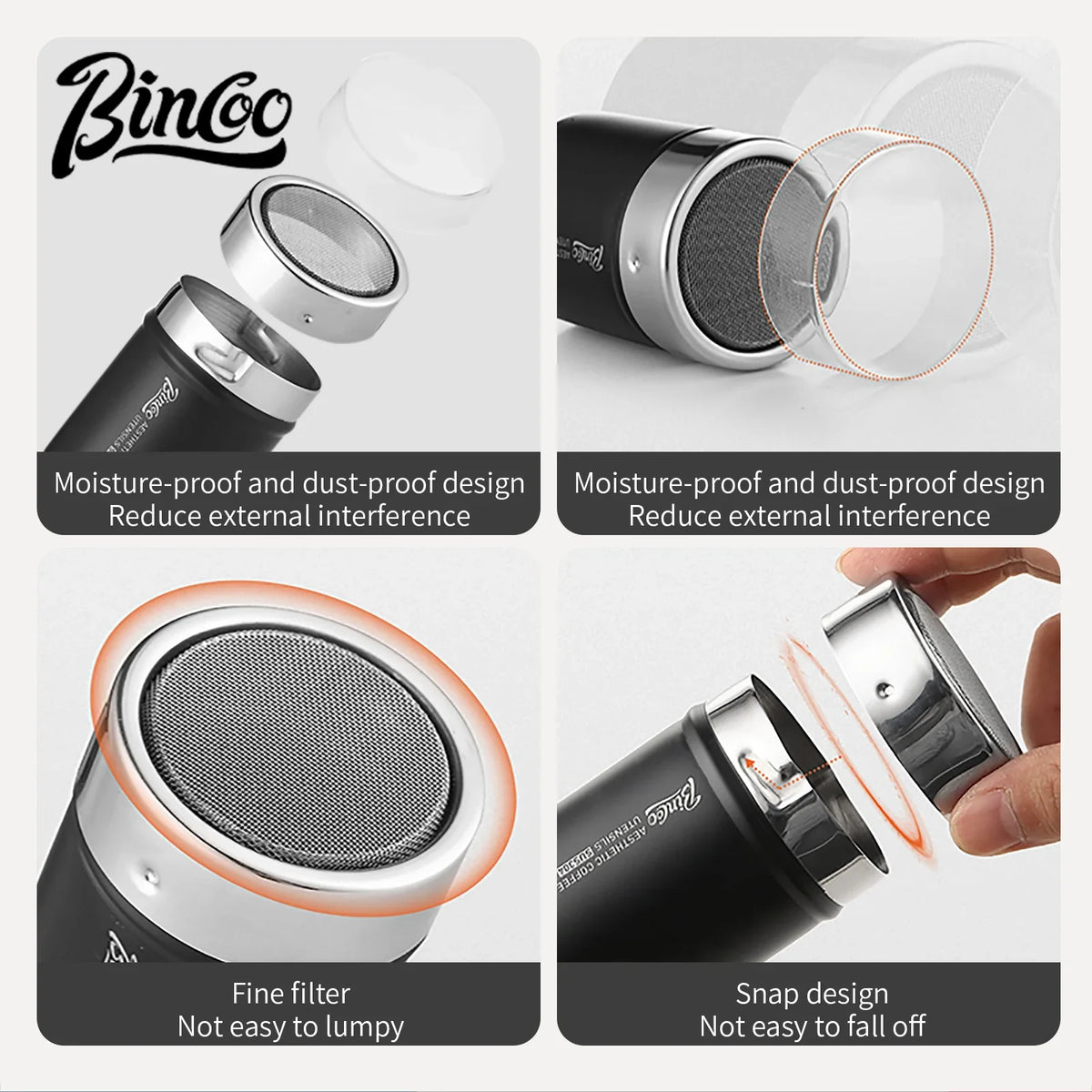 Bincoo Stainless Steel Coffee Powder Shaker & Cocoa Sifter Set Coffee Powder Shaker Qst